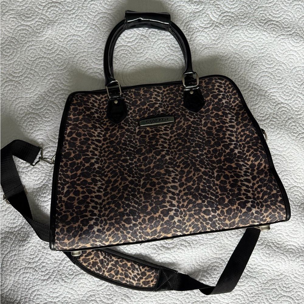 Tracker by Bentley Leopard Print Carry on Luggage